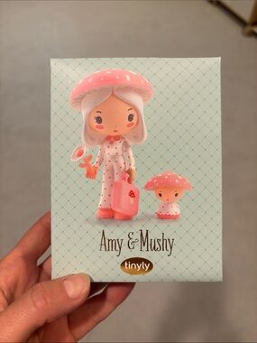 Tinyly Amy & Mushy Pink Mushroom Doll Set